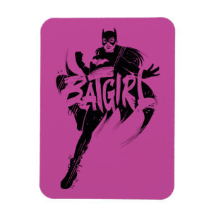 Batgirl Ink Brush Name Magnet