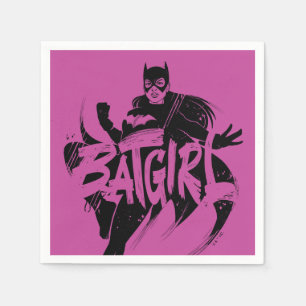 Batgirl Ink Brush Name Napkin