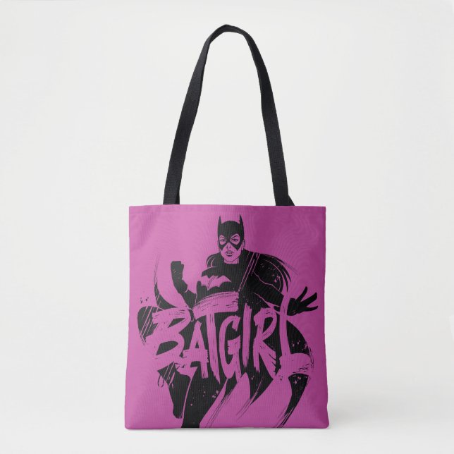 Batgirl Ink Brush Name Tote Bag (Front)