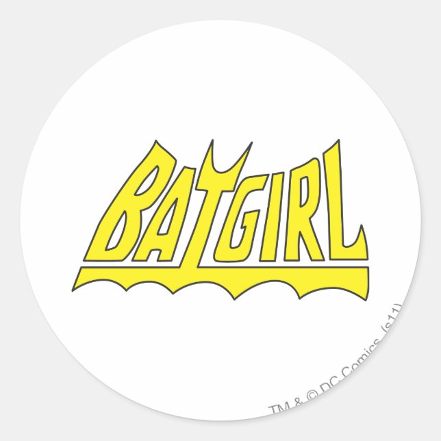 Batgirl Logo Classic Round Sticker (Front)