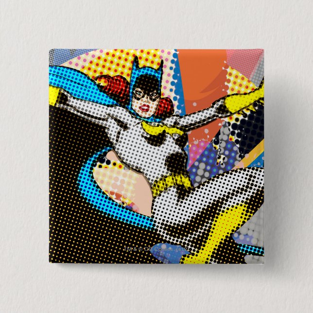 Batgirl Mid-Air 15 Cm Square Badge (Front)