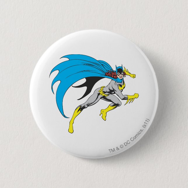 Batgirl Runs 6 Cm Round Badge (Front)