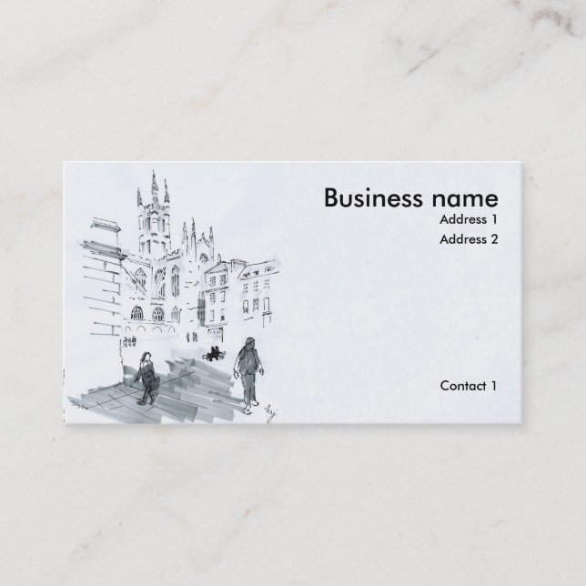 Bath Abbey Drawing Business Card (Front)