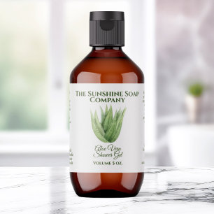 Bath and Body Product Label - aloe vera  rectangle