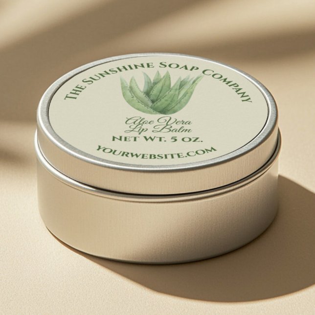 Bath and Body Product Label - aloe vera - yellow (Creator Uploaded)