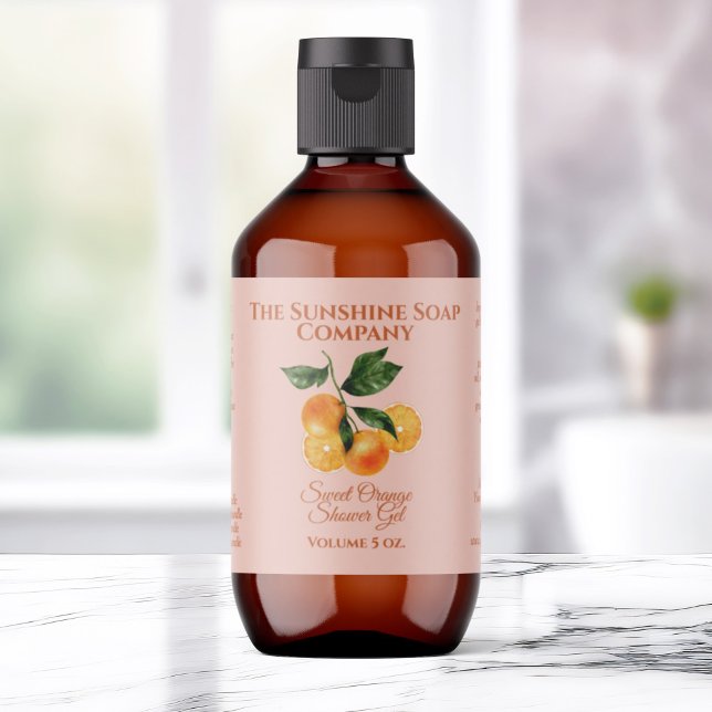 Bath and Body Product Label - orange - v1 (Creator Uploaded)