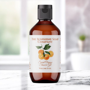 Bath and Body Product Label - orange - v2