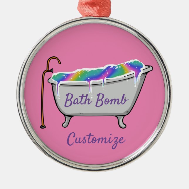 Bath Bomb Babe Thunder_Cove Metal Ornament (Front)