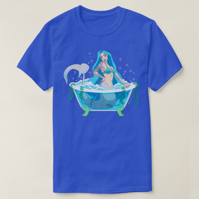 Bath Bomb Blue Mermaid T-Shirt (Design Front)