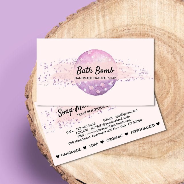 Bath Bomb Natural Soap Spa Organic Business Card (Creator Uploaded)