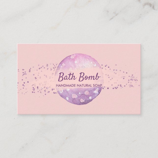 Bath Bomb Natural Soap Spa Sauna Business Card (Front)