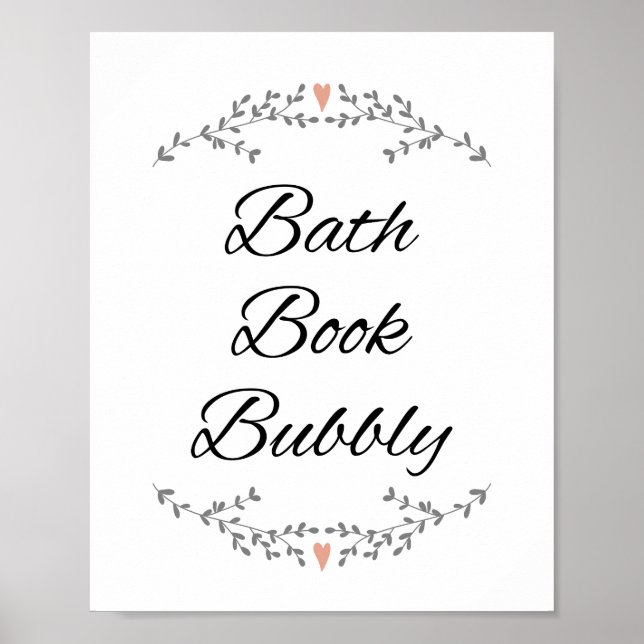 Bath Book Bubbly Bathroom Wall Print (Front)