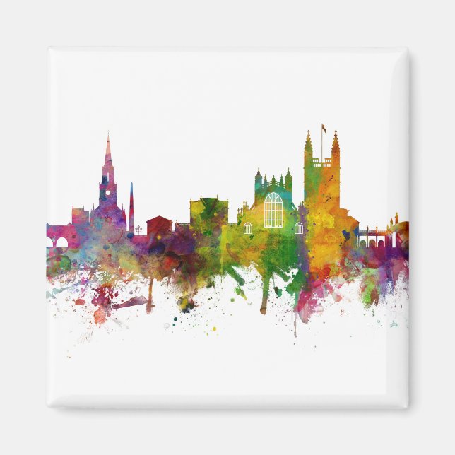 Bath England Skyline Cityscape Magnet (Front)