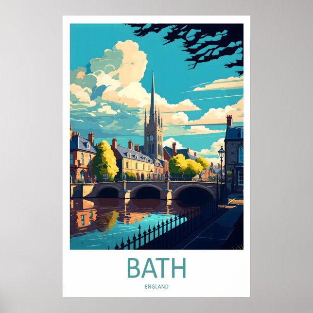 Bath England Travel Poster 1 (Front)