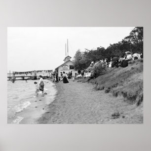 Bath House, Bois Blanc Island, MI 1903 Poster
