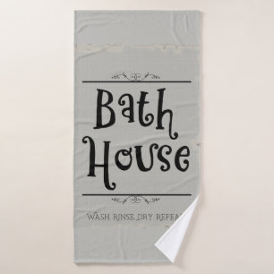 Bath House Lavatory Wash Rinse Dry Repeat Towel