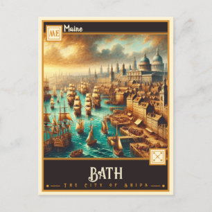 Bath, Maine    Vintage Postcard