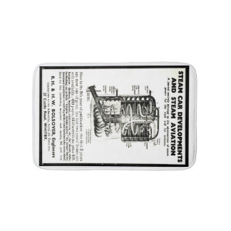 Bath mat Advert Steam Cars and Steam Aviation