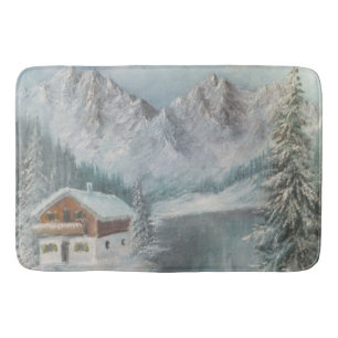 Bath Mat Ann Hayes Painting Bavarian Snow Dream
