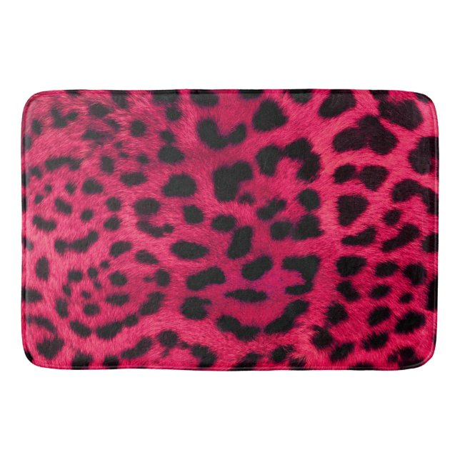 Bath Mat/Cheetah Print-Hot Pink Bath Mat (Front)