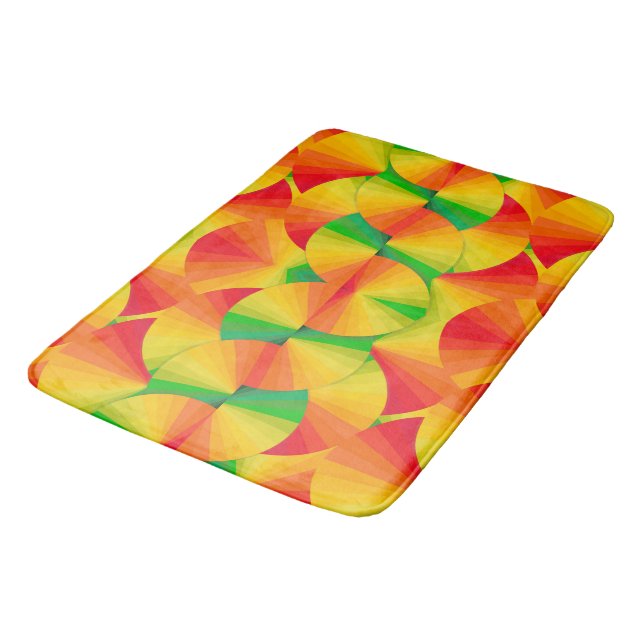 Bath Mat - Citrus Fans (Angled)