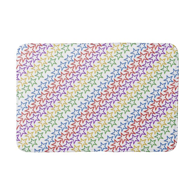 Bath Mat - Coloured Stars (Front)