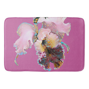Bath Mat in Pink with Catalina Orchid