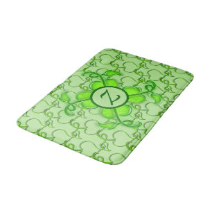 Bath Mat - Ivy Leaves with Monogram