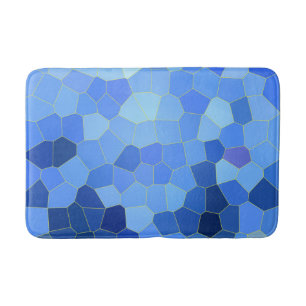 Bath mat Mosaic in Blue