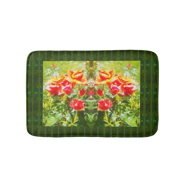 Bath Mat Orange Roses (Front)