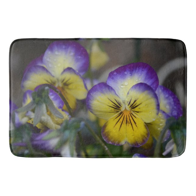 Bath Mat/Purple Pansy Bath Mat (Front)