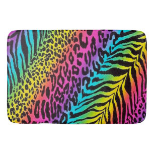 Bath Mat/Rainbow Animal Print Mat