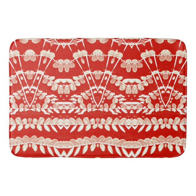 Bath Mat, Red colour modern classic design  Bath Bath Mat (Front)