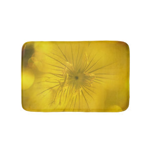 Bath Mat Yellow Bokeh Flower