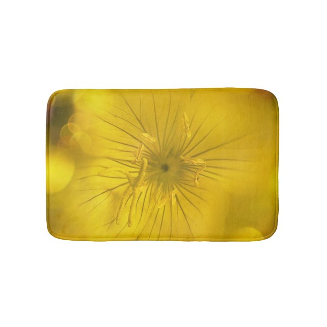 Bath Mat Yellow Bokeh Flower (Front)