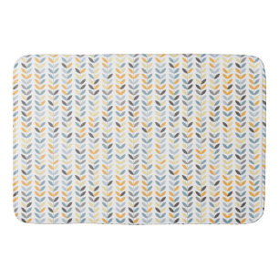 Bath Mat - Yellow Grey & Blue Vines