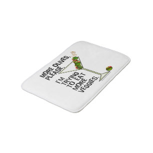 BATH MATS - More Olives. Eating Veggies!