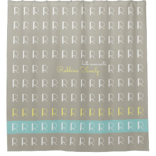 bath moments family name with initials nice shower curtain