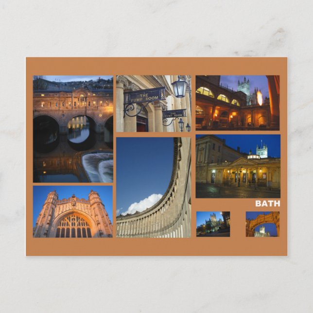 Bath multi-image postcard (Front)