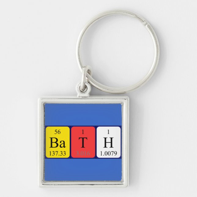 Bath periodic table keyring (Front)