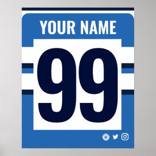 Bath Personalised Rugby Shirt Poster