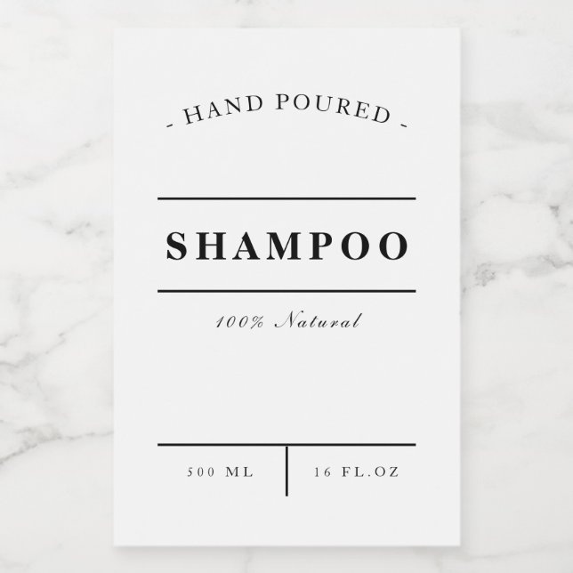 Bath product label organisation storage - SHAMPOO (Single Label)