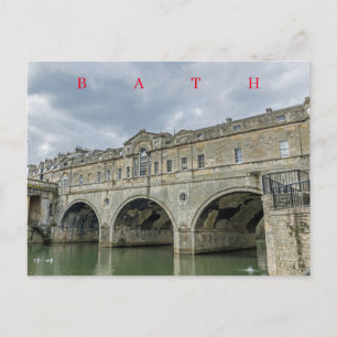 Bath Pulteney Bridge view postcard