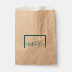 Bath soak salt or bath bomb label package product favour bag