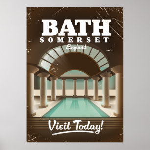 Bath Somerset England travel poster