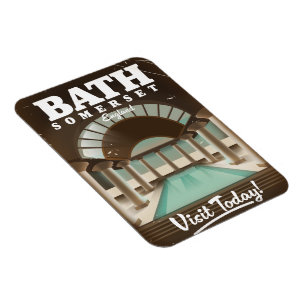 Bath Somerset England travel poster Magnet