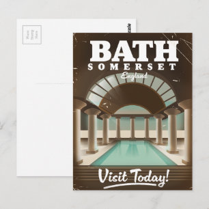 Bath Somerset England travel poster Postcard