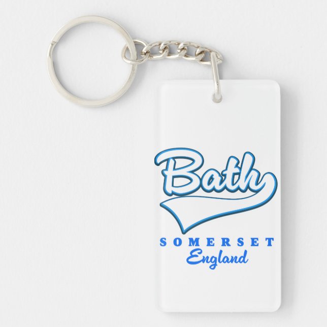 Bath Somerset travel logo Key Ring (Front)
