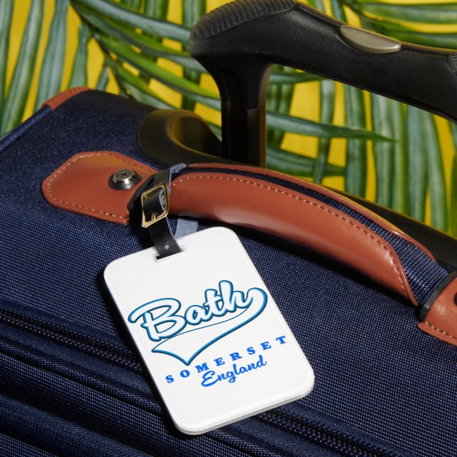 Bath Somerset travel logo Luggage Tag (Front Insitu 1)