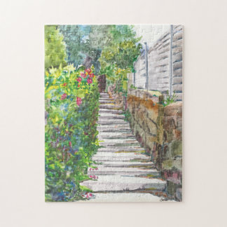 Bath Steps Watercolor Puzzle